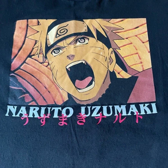 NARUTO UZUMAKI Men’s pre-owned black T-shirt (L) VIZ MEDIA. - Picture 2 of 4
